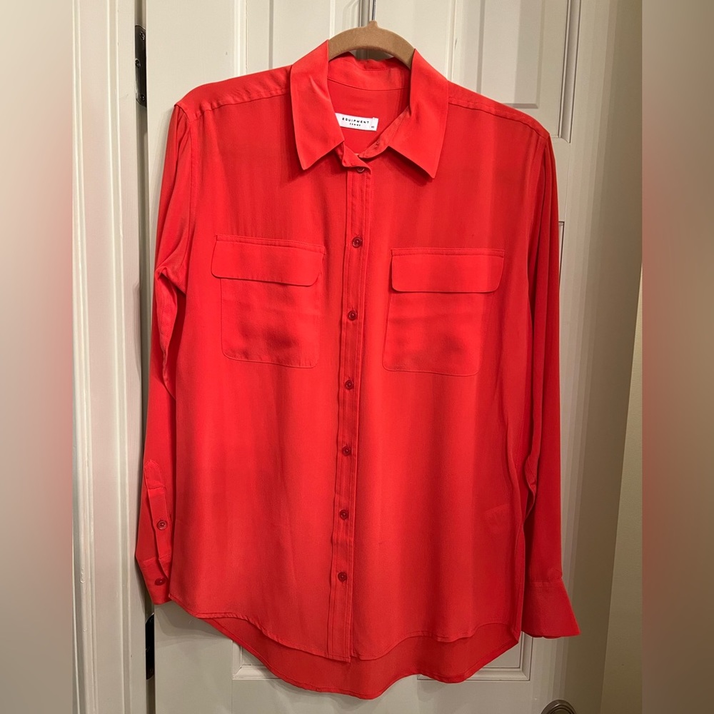 Equipment red button down shirt